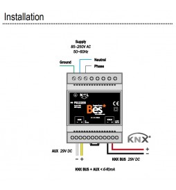 BFK640 Ingenium* Bes KNX 640mA Alimentatore di linea PS116400 