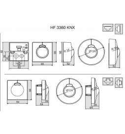 Steinel KNX HF 3360 Rilevatore Movimento Incasso Squadrato