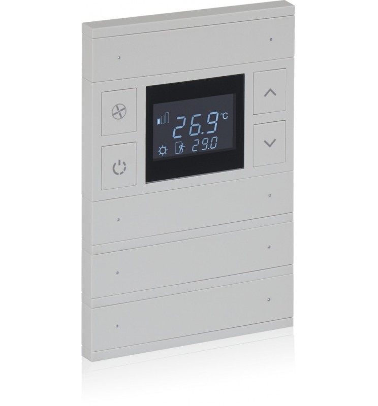 Termostato KNX EAE Oria OT4 con display LCD e 4 pulsanti, colore antracite