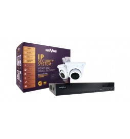 Novus IP Camera Set 2MPX IP66 & IP POE Recorder 4CH  Serie 6000