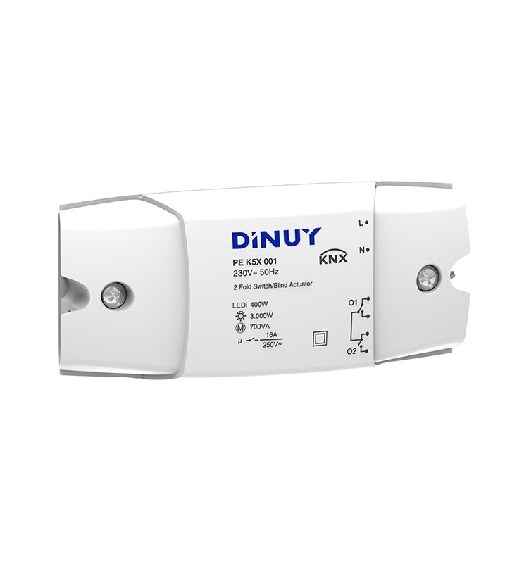 DINUY RF KNX 2-CHANNEL ON/OFF / 1-CHANNEL BLIND/SHUTTER ACTUATOR