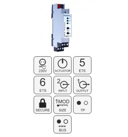 Attuatore Multifunzione Compatto IO 511.1 KNX SECURE (1O2I)