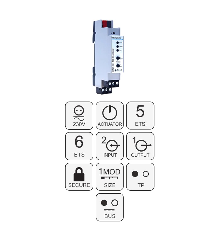 Attuatore Multifunzione Compatto IO 511.1 KNX SECURE (1O2I)