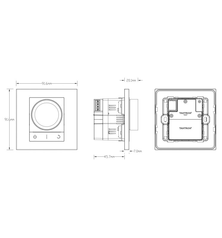 Knob Multimedia Panel Aurora Design KNX