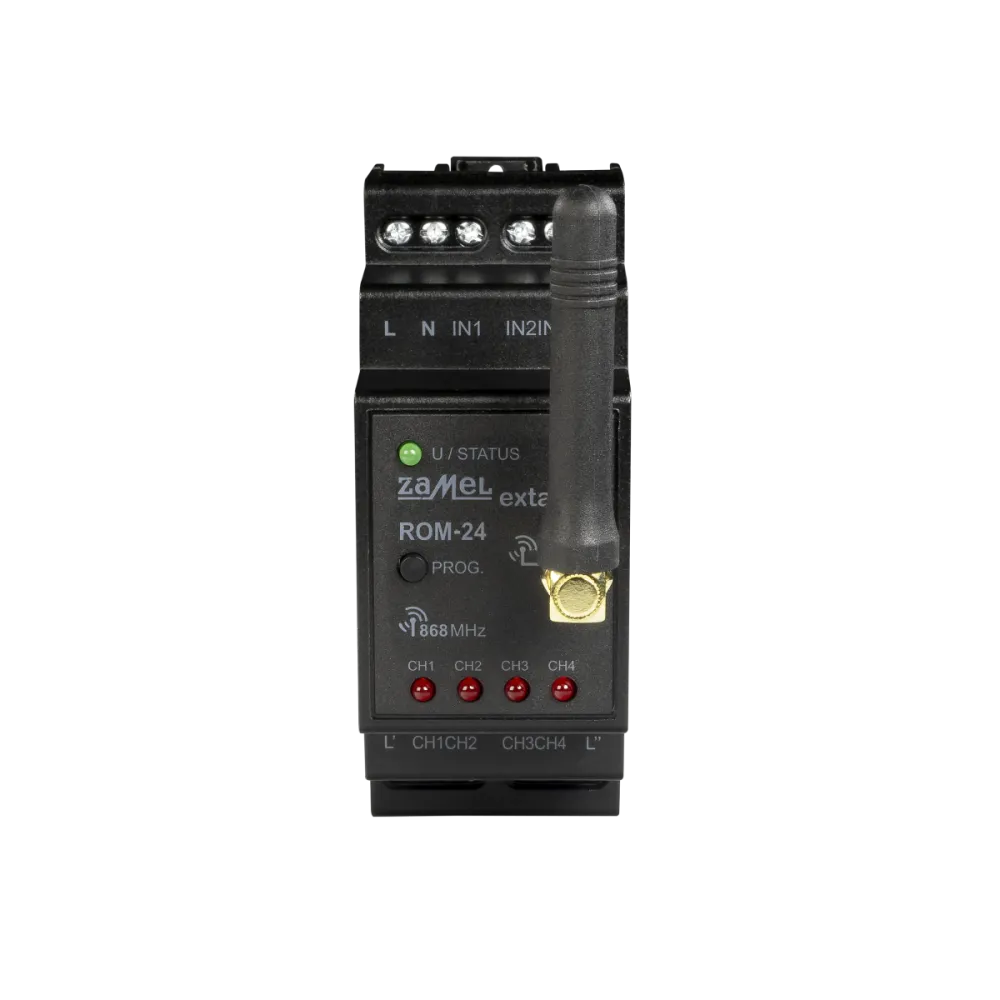 Ricevitore Radio Modulare 4 Canali Smart Home Zamel EXTA LIFE ROM-24 RF 868 MHz