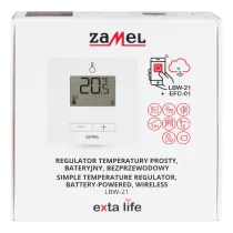 Termostato Radio Semplice a Batteria Smart Home Zamel EXTA LIFE LBW-21 Bianco RF 868 MHz