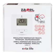 Smart Home Simple Battery Radio Thermostat Zamel EXTA LIFE LBW-21 Black RF 868 MHz