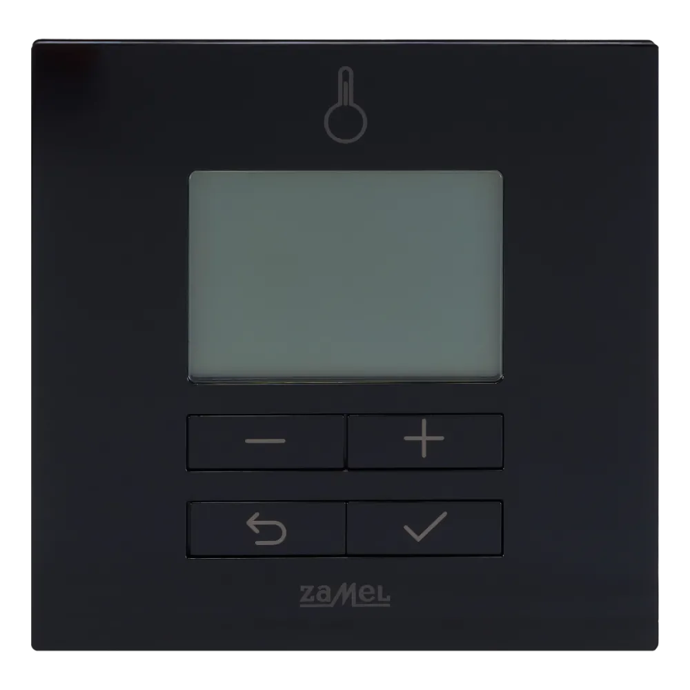 Termostato Radio Giornaliero 230V Incasso Smart Home Zamel EXTA LIFE LPW-22 Nero RF 868 MHz