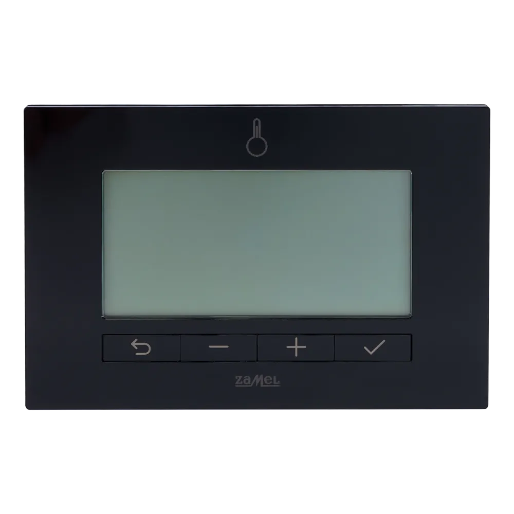 Termostato Radio Settimanale 230V Incasso Smart Home Zamel EXTA LIFE LPW-23 Nero RF 868 MHz