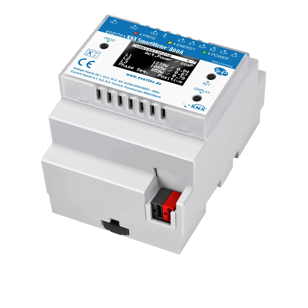 Enertex® KNX SmartMeter² 800A — Three-Phase Energy Meter Gen. 2