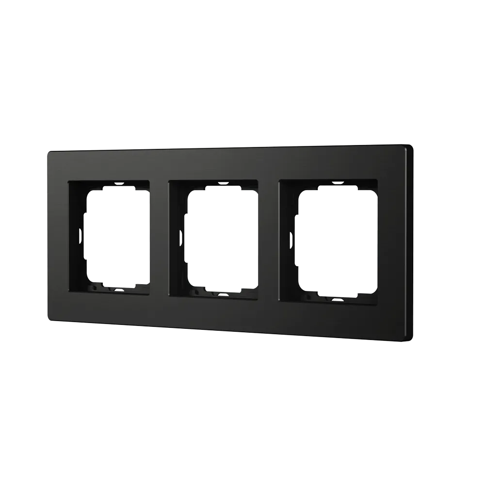 Enertex® AluRa Cornice Tripla — Alluminio Spazzolato Nero