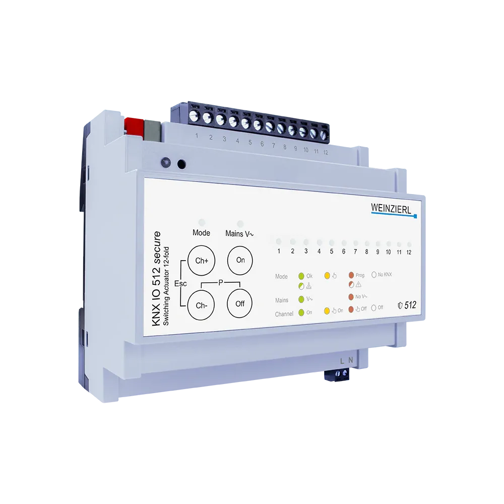 Weinzierl KNX IO 512 secure — Switching Actuator 12-fold