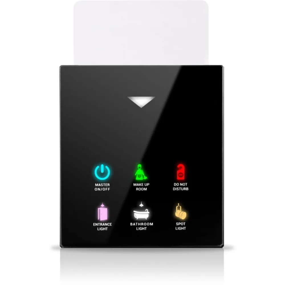 EAE Mona Touch Card Holder - Card Holder KNX con Switch Integrato 1-6 Pulsanti