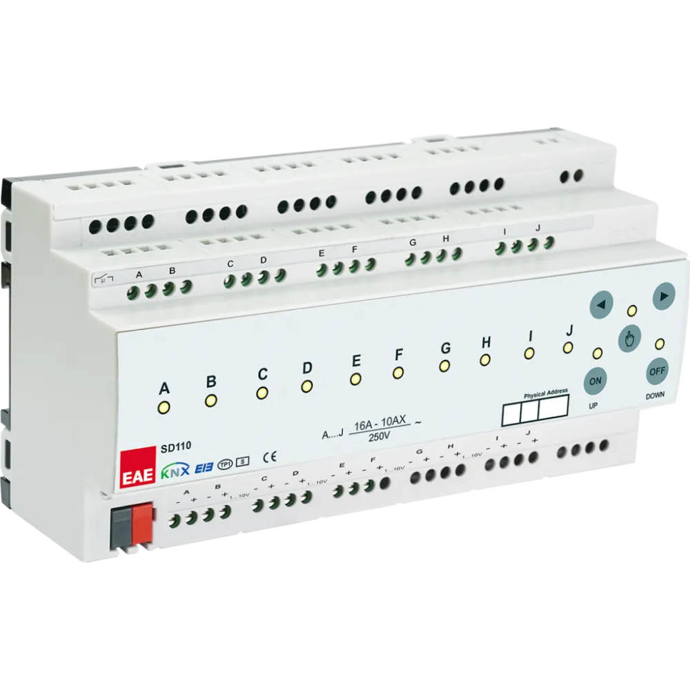 EAE SD110 - Attuatore Dimmer KNX 0-10V/1-10V a 10 Canali