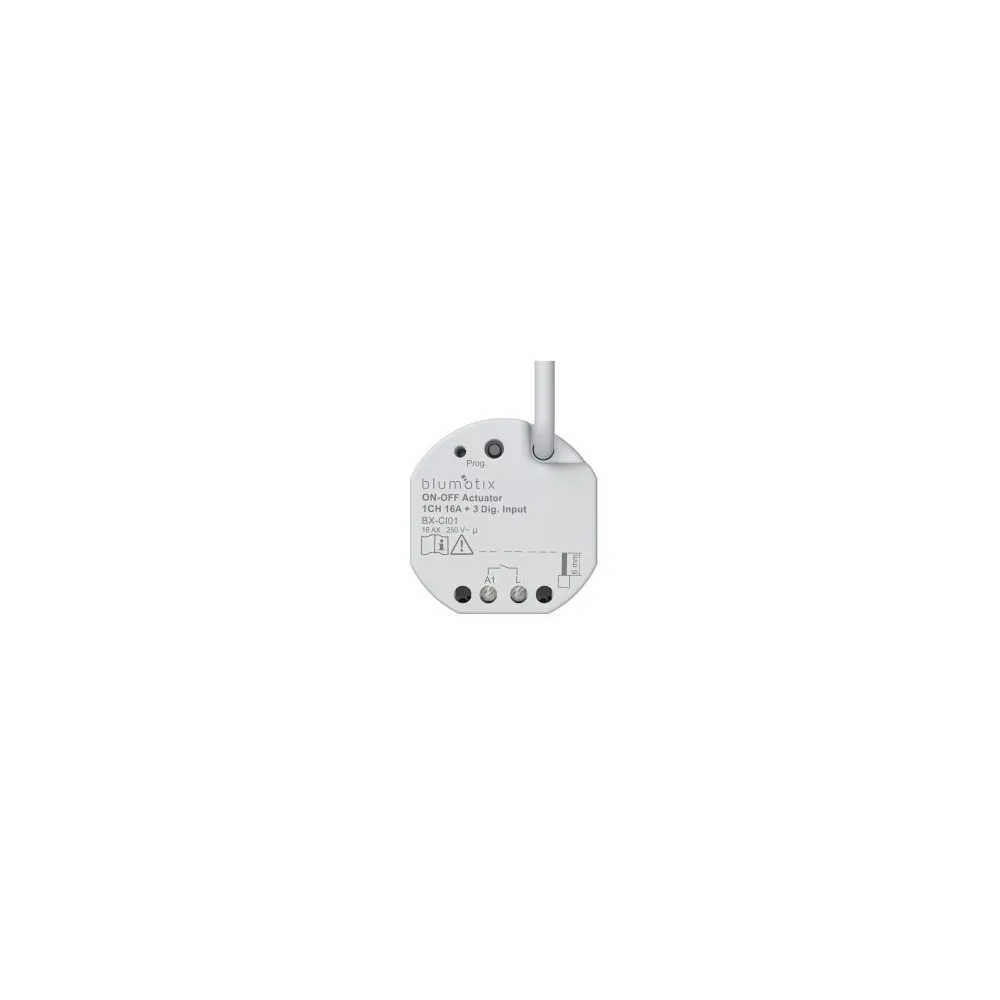 Attuatore KNX BX-CI01 – On/Off Incasso 16A + 2 Ingressi