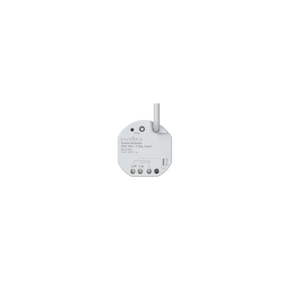 Attuatore da Incasso KNX Blumotix BX-CI02 – 2 Canali / Veneziane 1 Canale con 2 Ingressi Binari + NTC KNX Secure