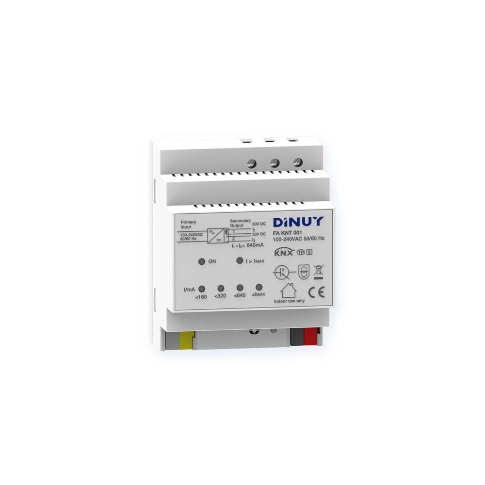 Alimentatore KNX 640mA con Uscita Ausiliaria Dinuy FA KNT 001