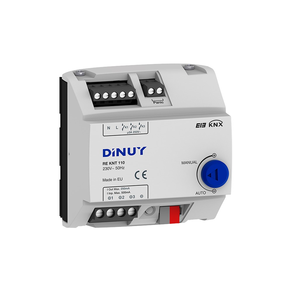 Attuatore Dimmer KNX Dinuy RE KNT 110 1-10V 3 Uscite