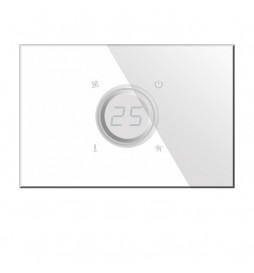 BX KNX KRISTAL Termostato Touch Vetro Bianco BX-R07W