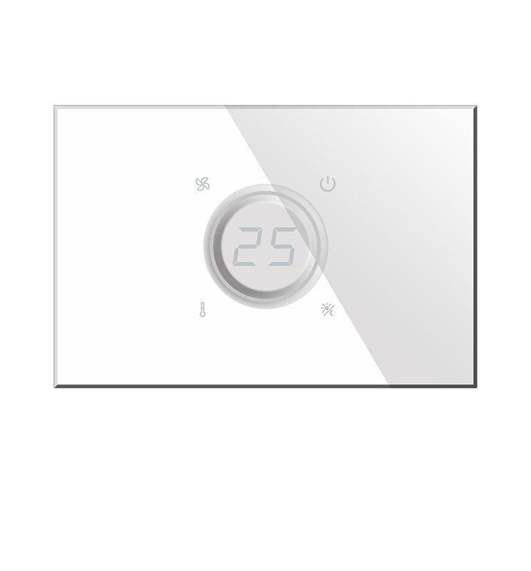 BX KNX KRISTAL Termostato Touch Vetro Bianco BX-R07W